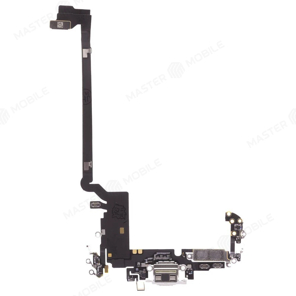 Шлейф для Apple iPhone 17 Pro Max (SIM + eSIM) с комп. + разъем зарядки + микрофон (белый) (ORIG100) фото №1