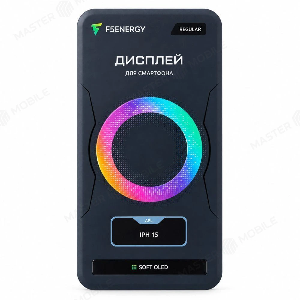 Дисплей для Apple iPhone 15 + тачскрин (черный) (F5ENERGY) (Soft Oled) (площадка под IC) (REGULAR) фото №5