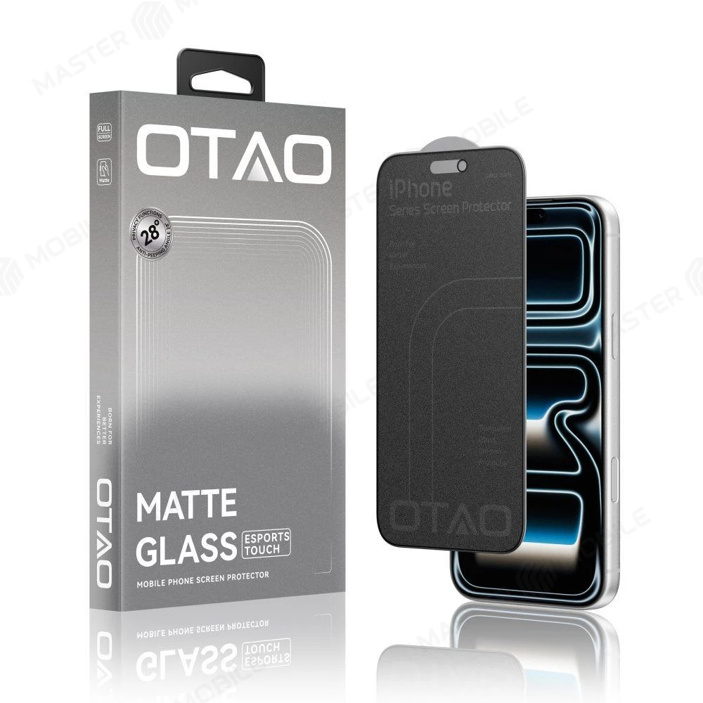 Защитное стекло OTAO Matte + 28° Privacy для Apple iPhone 16 Pro / iPhone 17 (матовое) (антишпион) 