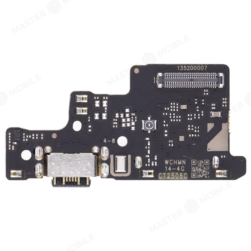 Нижняя плата для Xiaomi Redmi Note 14 4G (24117RN76O) с комп. + разъем зарядки + микрофон + разъем SIM фото №1