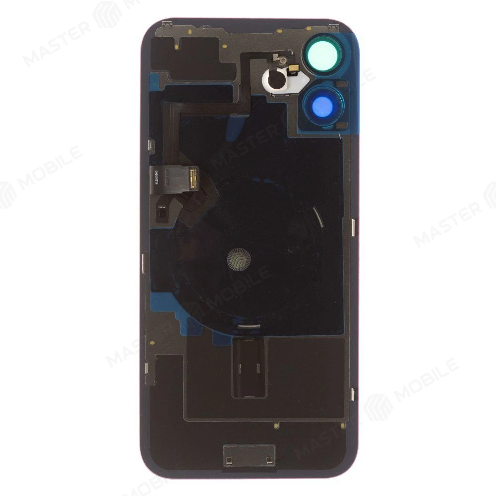 Задняя крышка для Apple iPhone 16 Plus (розовый) (в сборе со стеклом камеры и шлейфом) (Premium)  фото №2