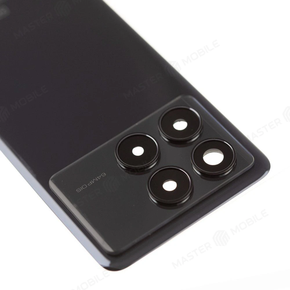 Задняя крышка для Xiaomi Poco X6 Pro (2311DRK48G) (черный) (в сборе со стеклом камеры) фото №3