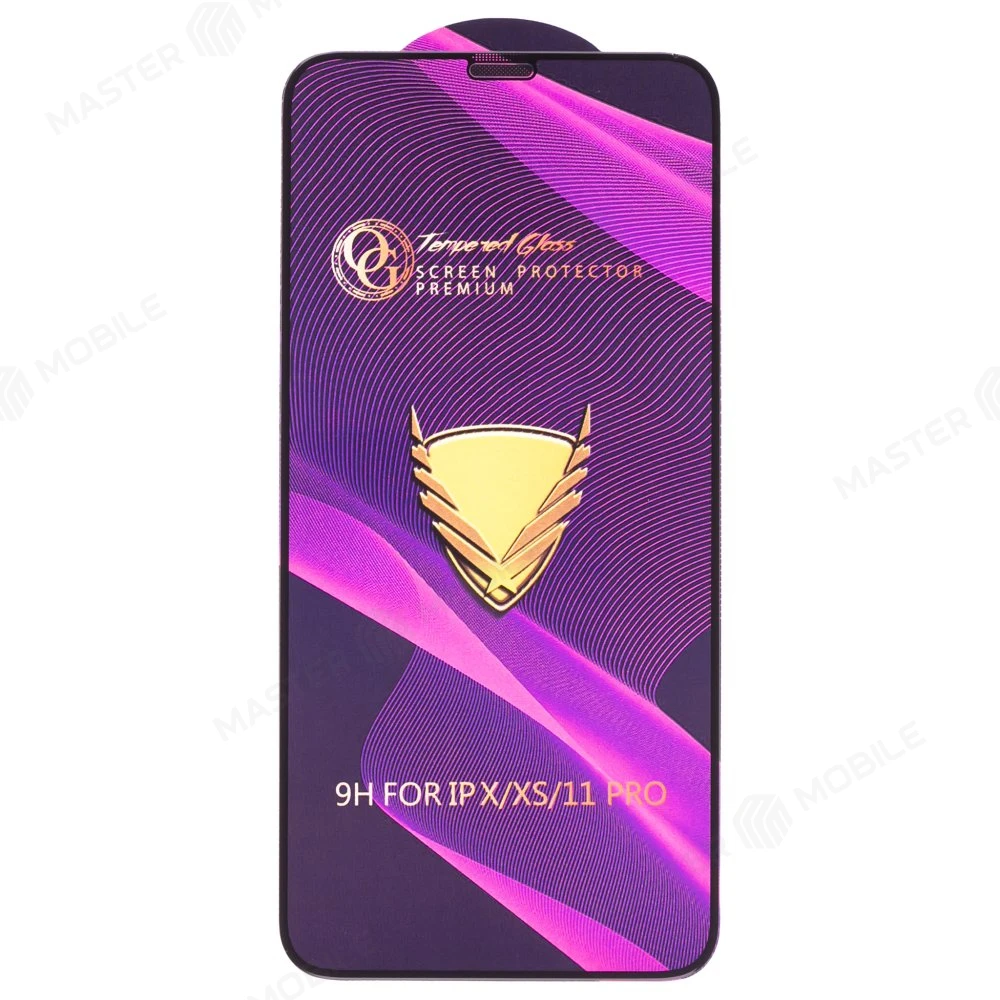 Защитное стекло OG Glass (3 в 1) для Apple iPhone X / iPhone Xs / iPhone 11 Pro (черный)