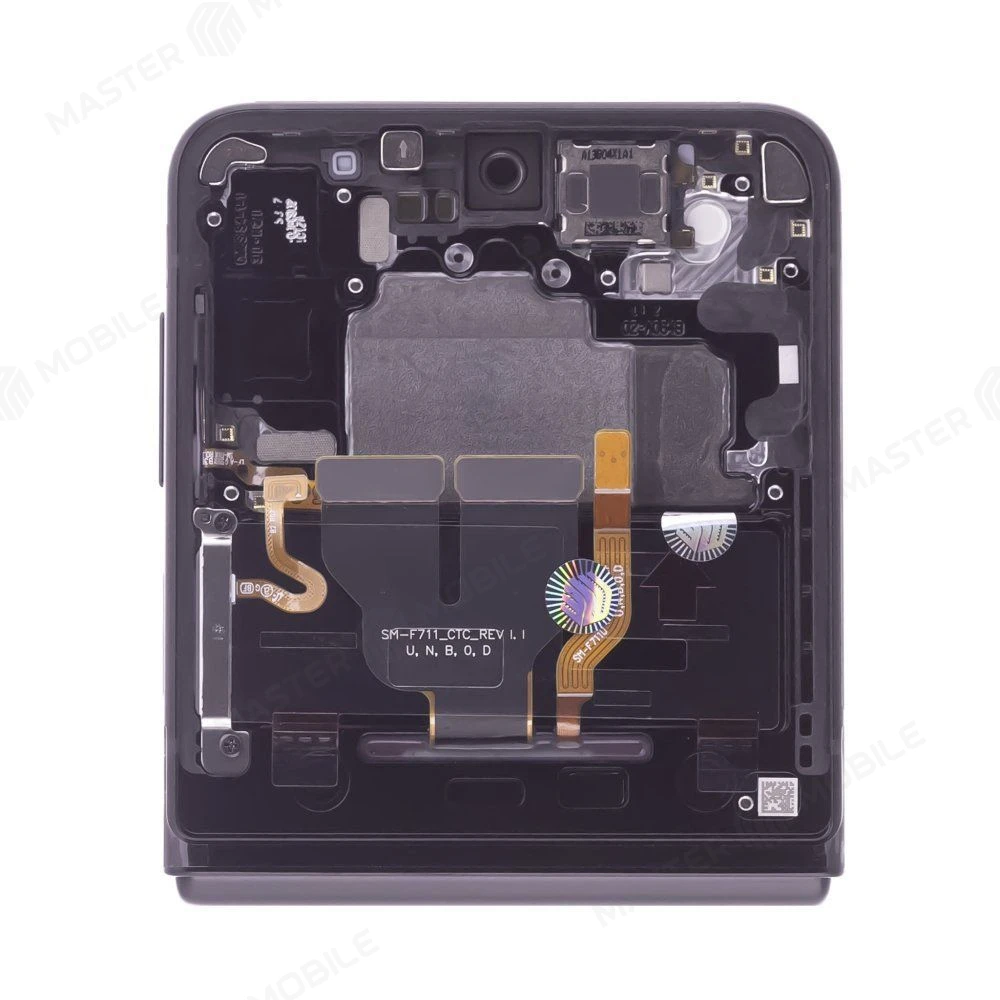 Дисплей для Samsung F711 Galaxy Z Flip 3 + тачскрин (внутренний) (черный) (в рамке) (ORIG100) (SP) фото №3