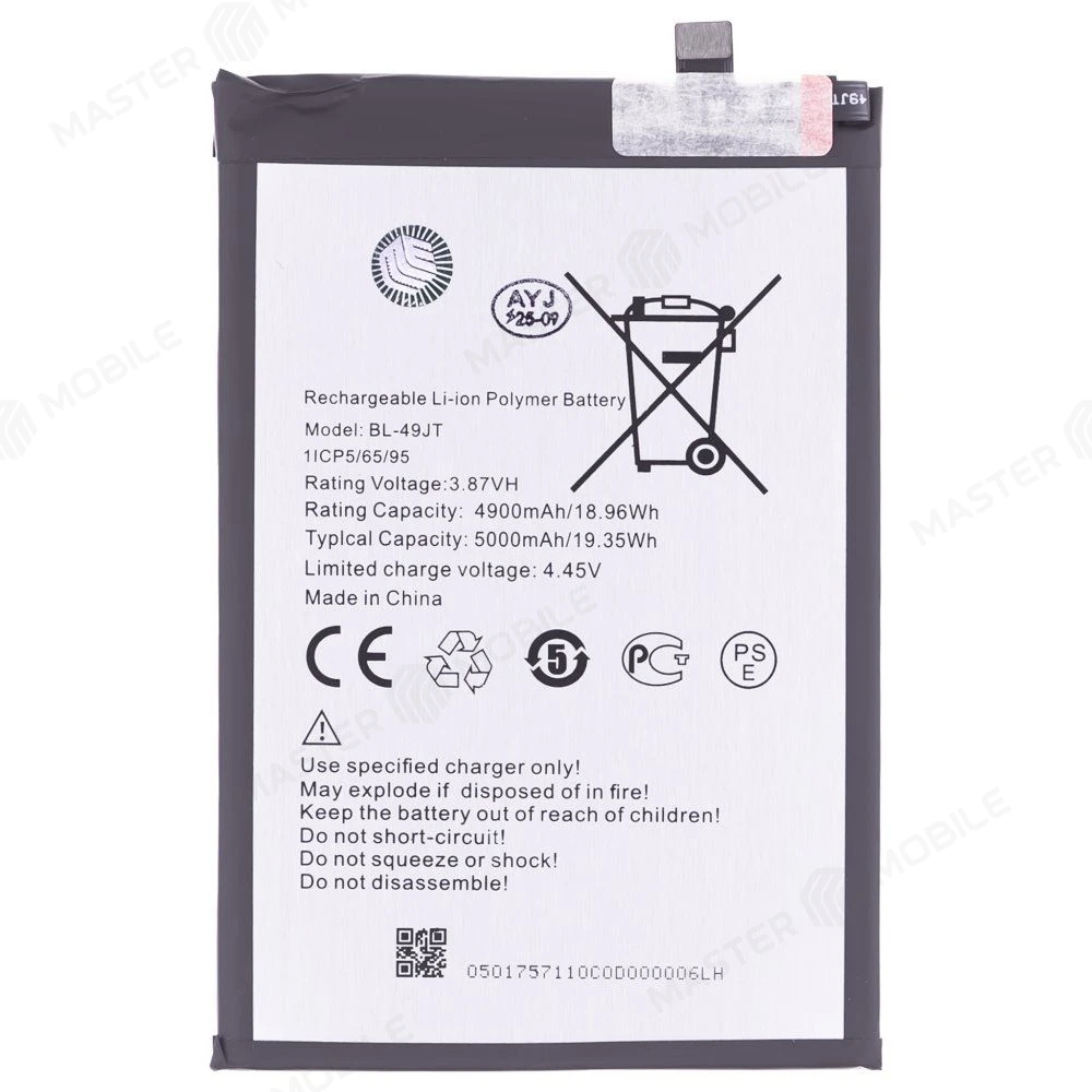 Аккумулятор для Tecno Camon 18P (CH7N) / Spark 20 Pro (KJ6) / Spark 30 Pro 4G (KL7) (BL-49JT) (Premium)  фото №1