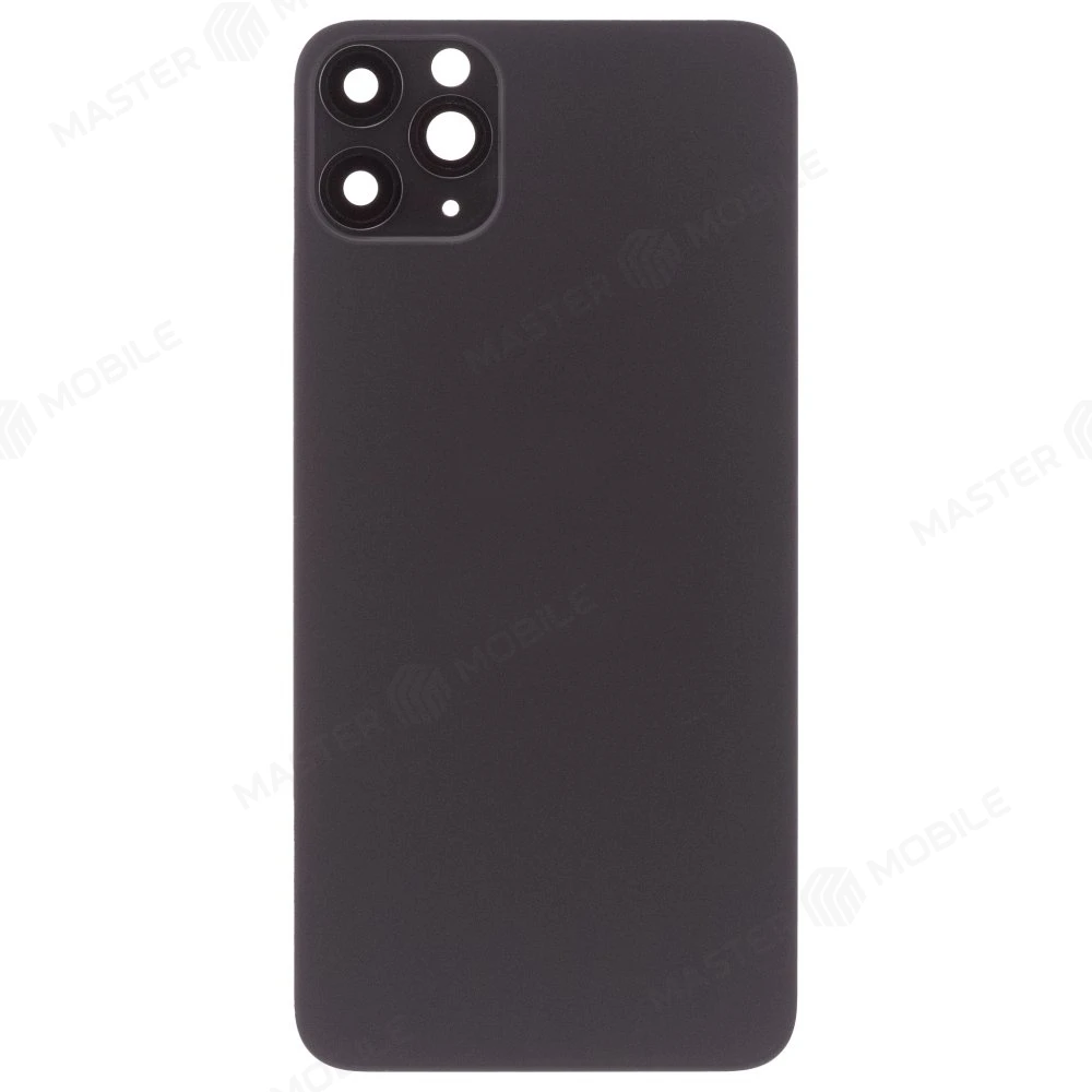 Задняя крышка для Apple iPhone 11 Pro Max (серый) (в сборе со стеклом камеры) (Premium)