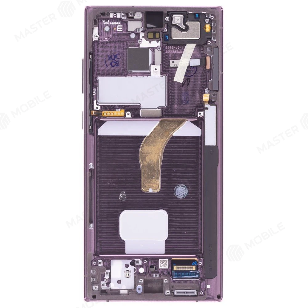 Дисплей для Samsung S908 Galaxy S22 Ultra + тачскрин (бордовый) (в рамке) (ORIG100) (SP) фото №2