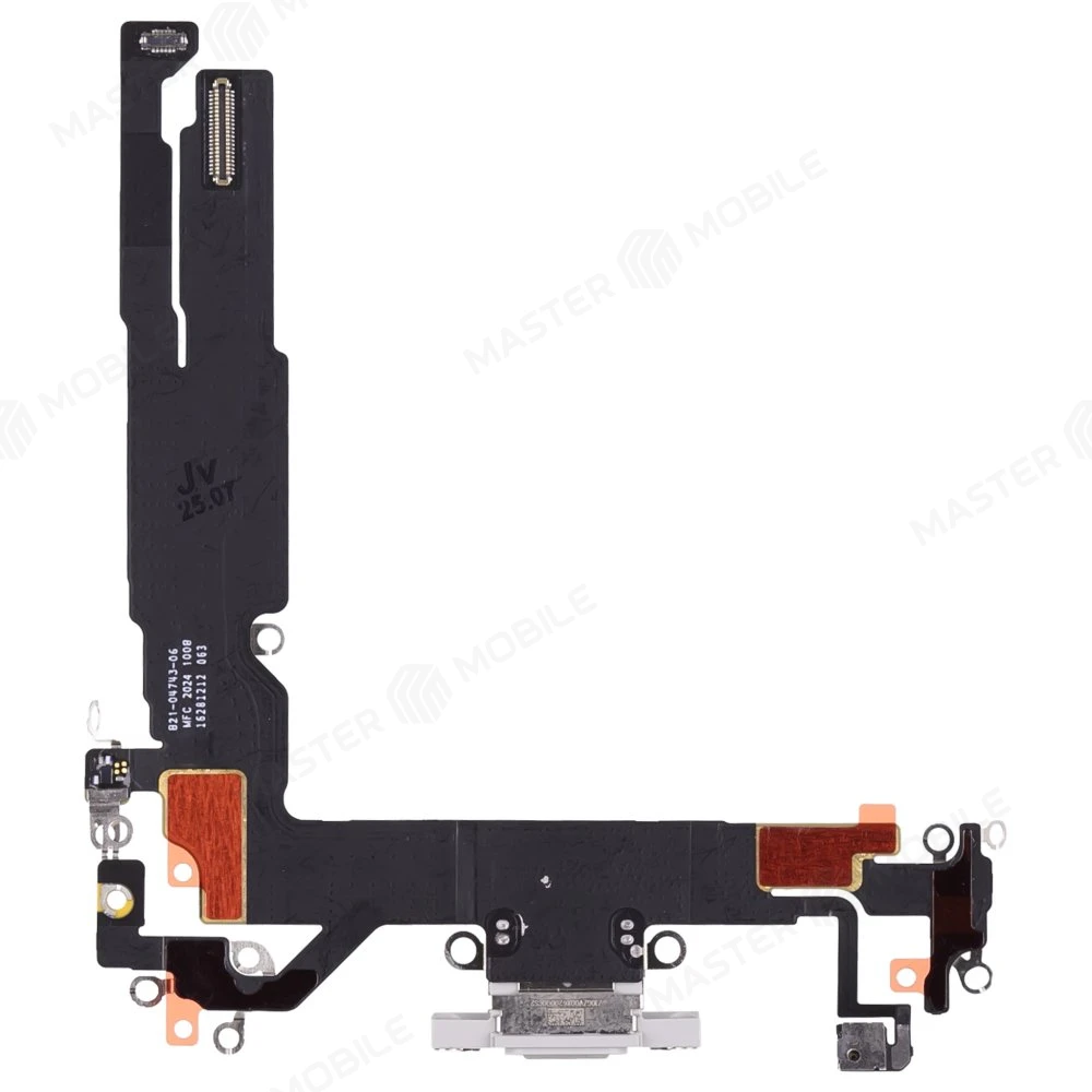 Шлейф для Apple iPhone 16 с комп. + разъем зарядки + микрофон (белый) (ORIG100)  фото №2
