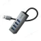 Разветвитель USB Hub Hoco HB1B 4 USB - USB (серый) фото №3