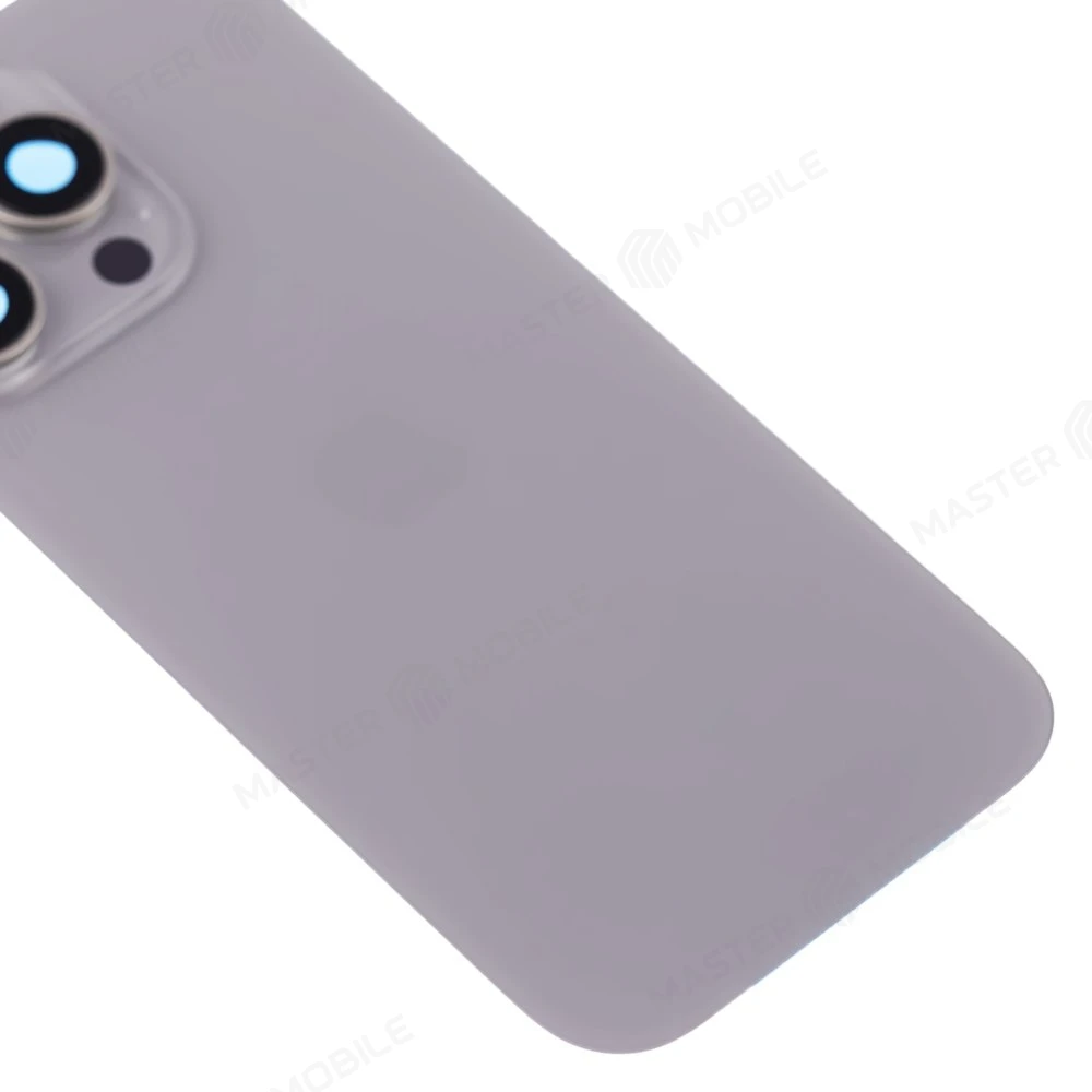 Задняя крышка для Apple iPhone 16 Pro (титановый) (в сборе со стеклом камеры) (Premium)  фото №4