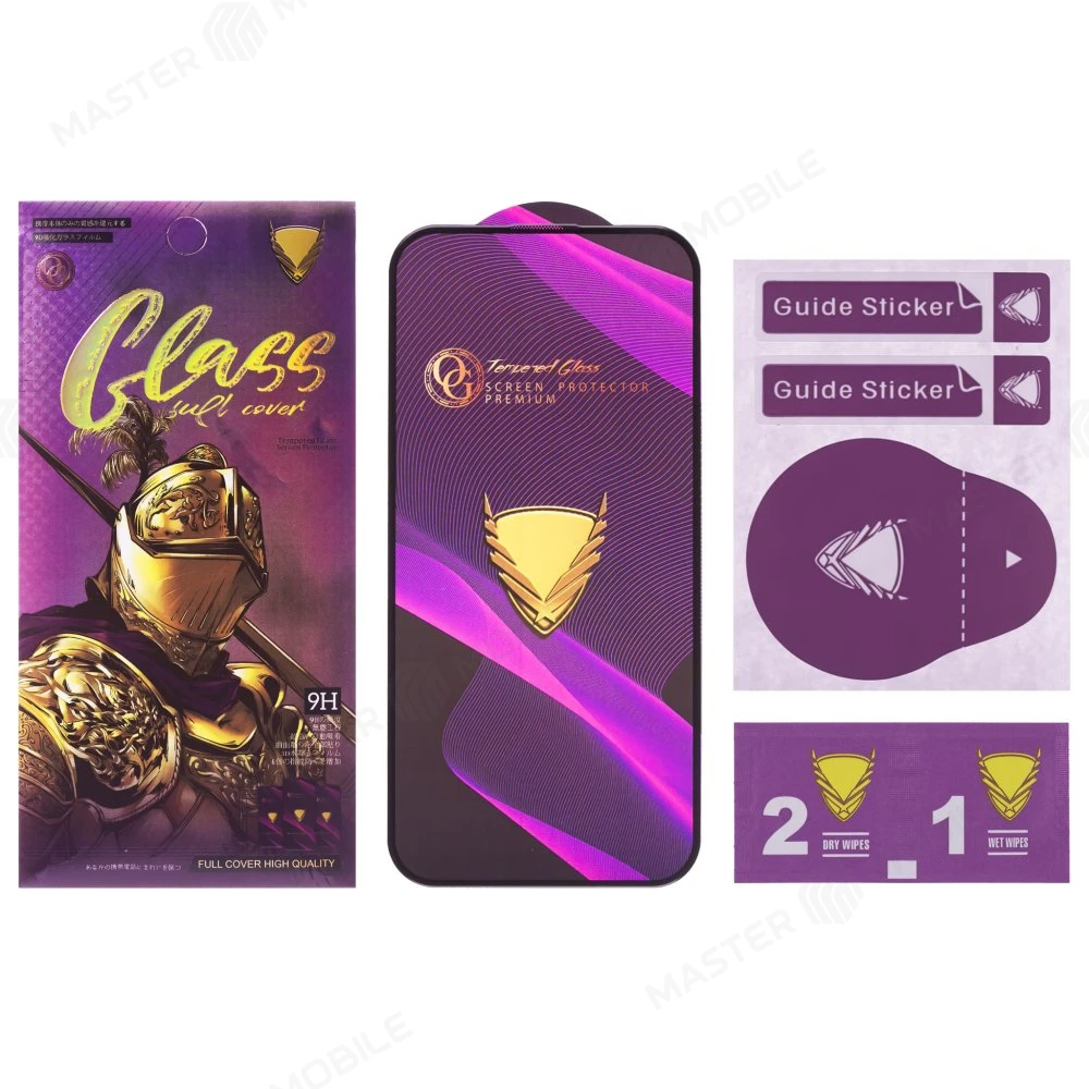 Защитное стекло OG Glass (3 в 1) для Apple iPhone 16 Pro Max (черный) фото №2