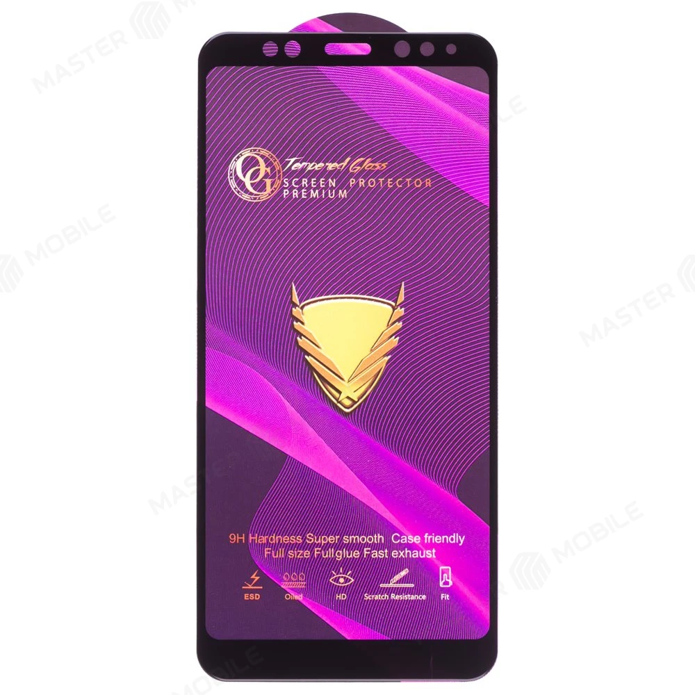 Защитное стекло OG Glass (3 в 1) для Xiaomi Redmi 4X (MAG138) (черный) фото №1