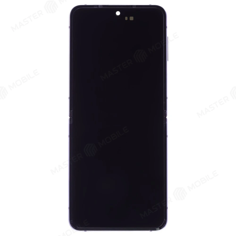 Дисплей для Samsung F721 Galaxy Z Flip 4 + тачскрин (внутренний) (фиолетовый) (в рамке) (ORIG100) (возможен дефект ЛКП) фото №1
