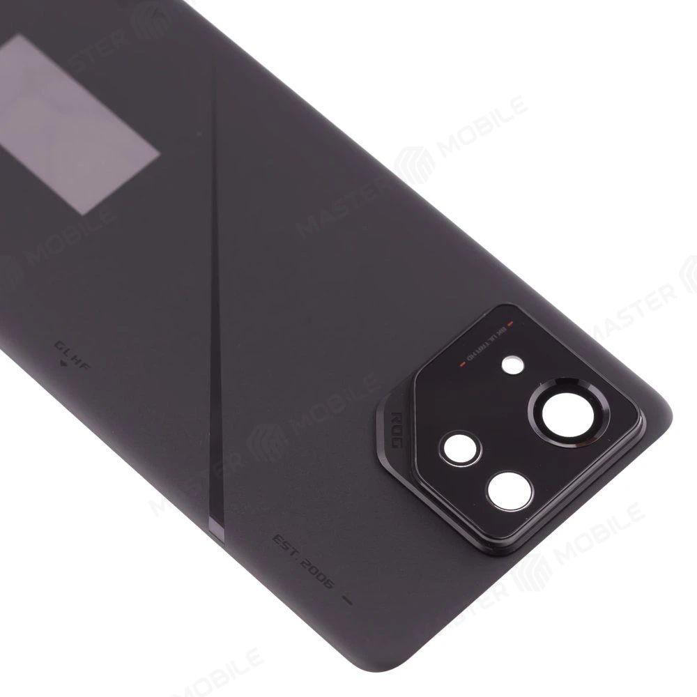 Задняя крышка для Asus ROG Phone 8 Pro (AI2401) (черный) (в сборе со стеклом камеры) (ORIG100) фото №3