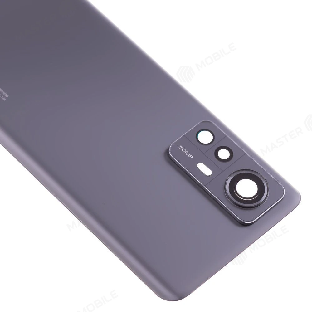 Задняя крышка для Xiaomi 12 (2201123G) / 12X (2112123AG) (серый) (в сборе со стеклом камеры) (ORIG100) фото №3
