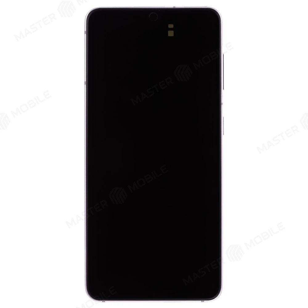 Дисплей для Samsung G991 Galaxy S21 + тачскрин (серебристый) (в рамке) (ORIG100) (возможен дефект ЛКП) фото №1