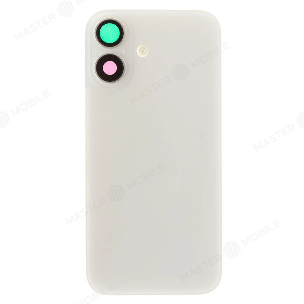 Задняя крышка для Apple iPhone 17 (SIM + eSIM) / iPhone 17 (eSIM) (белый) (в сборе со стеклом камеры и шлейфом) (Premium)  фото №1