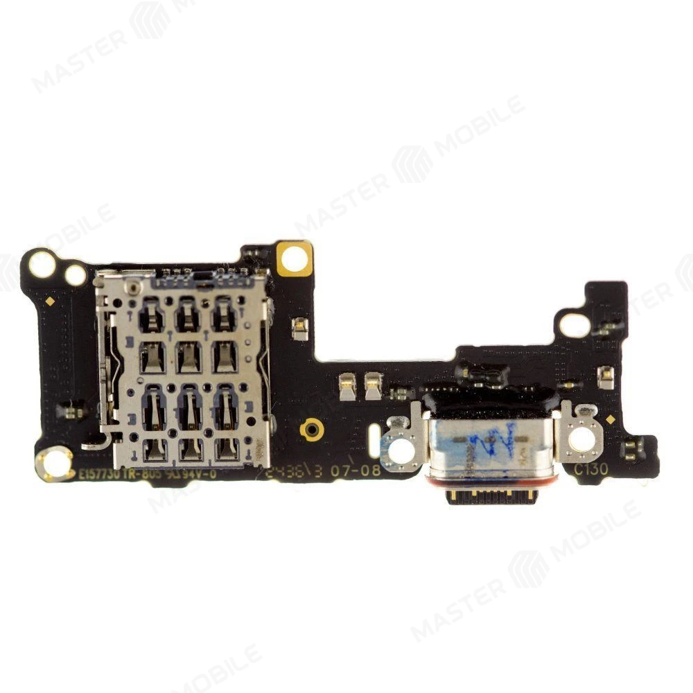 Нижняя плата для Realme GT 6 (RMX3851) / GT 6T (RMX3853) с комп. + микрофон + разъем SIM (ORIG100) фото №2