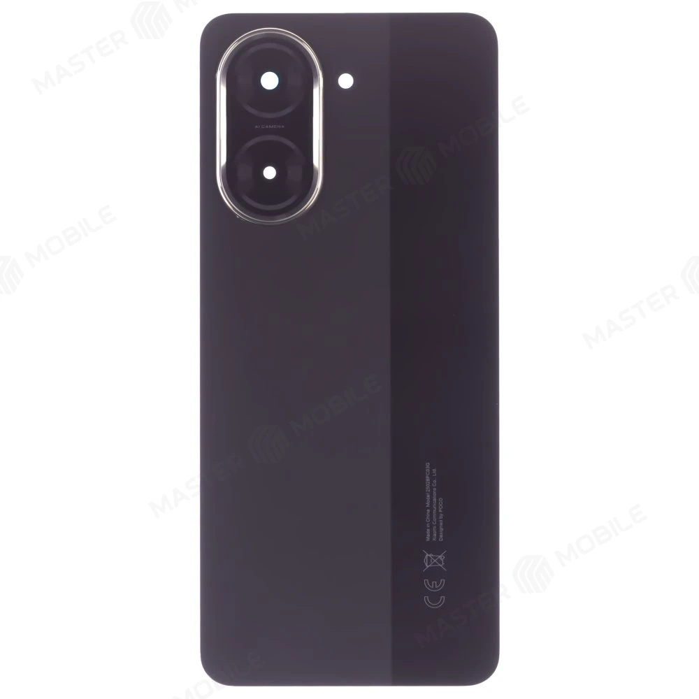 Задняя крышка для Xiaomi Poco C71 (25028PC03G) (черный) (в сборе со стеклом камеры) фото №1