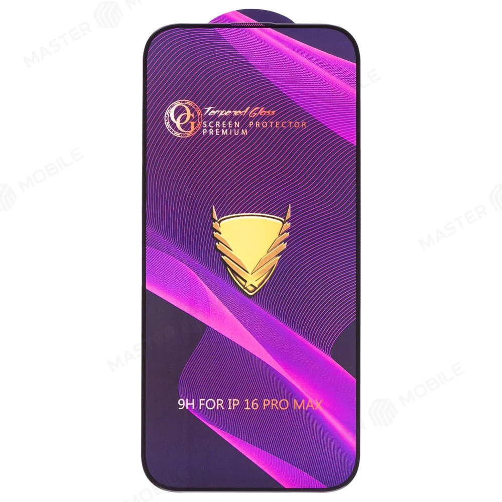 Защитное стекло OG Glass (3 в 1) для Apple iPhone 16 Pro Max (черный) фото №1