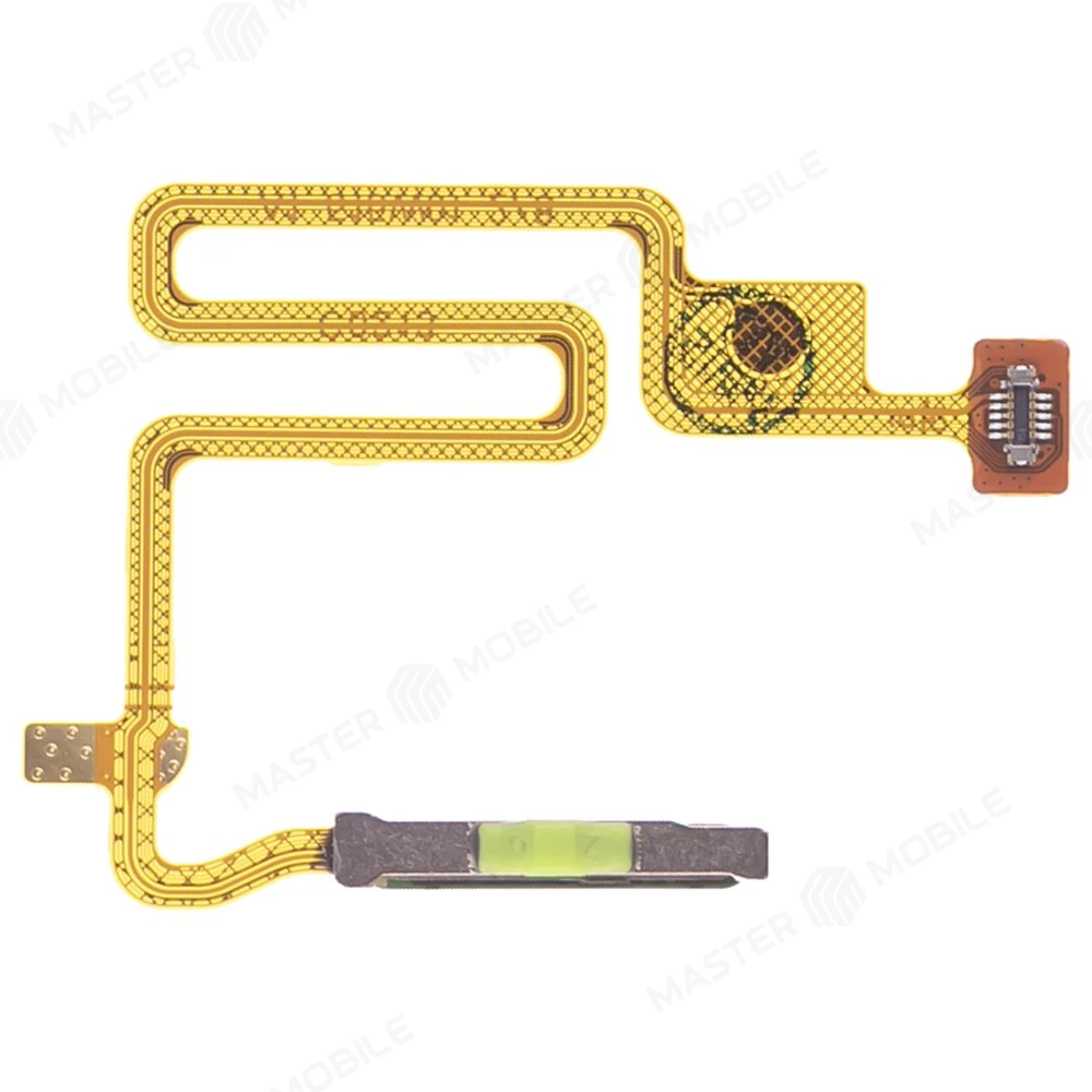 Шлейф для Realme 9 5G (RMX3474) с комп. + сканер отпечатка пальца (кнопка включения) (черный)  фото №2