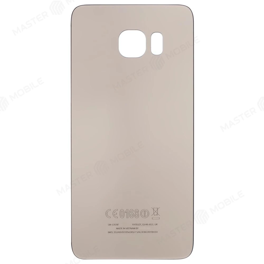 Задняя крышка для Samsung G928 Galaxy S6 Edge+/G928 Galaxy S6 Edge+ Duos (золотистый) фото №1