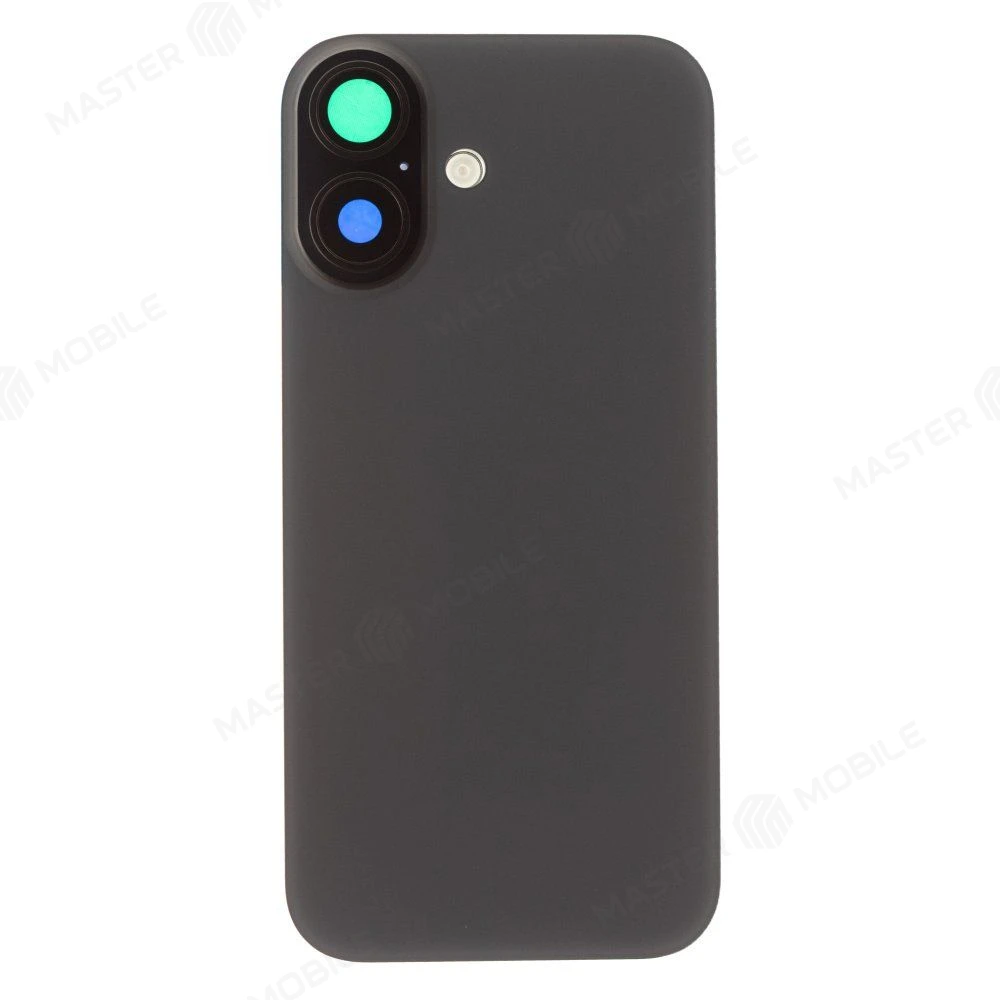 Задняя крышка для Apple iPhone 17 (SIM + eSIM) / iPhone 17 (eSIM) (черный) (в сборе со стеклом камеры и шлейфом) (Premium)  фото №1