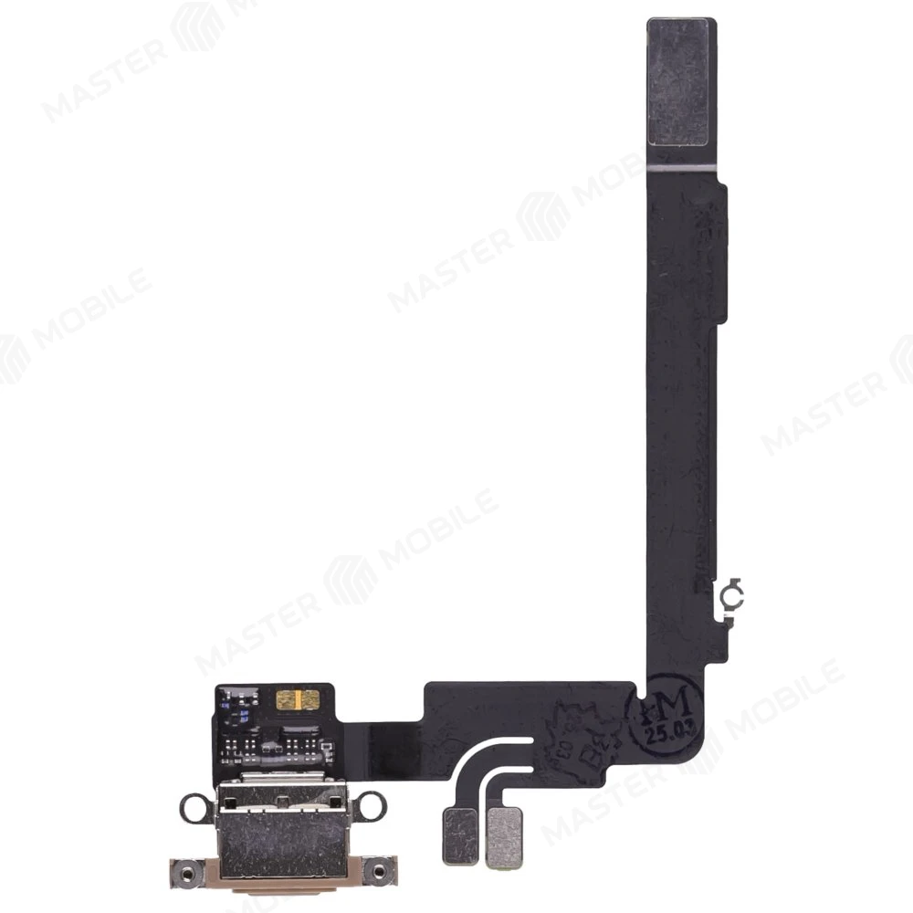 Шлейф для Apple iPhone 16 Pro Max с комп. + разъем зарядки (золотистый) (ORIG100)  фото №1