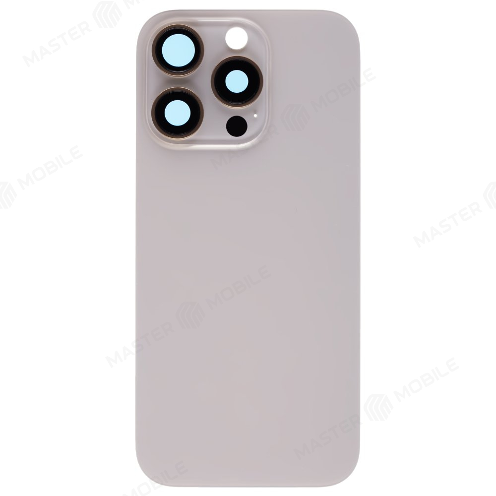Задняя крышка для Apple iPhone 16 Pro (золотистый) (в сборе со стеклом камеры) (Premium)