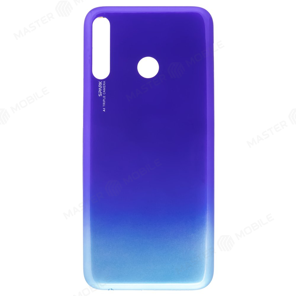 Задняя крышка для Tecno Spark 4 (KC8) (синий)