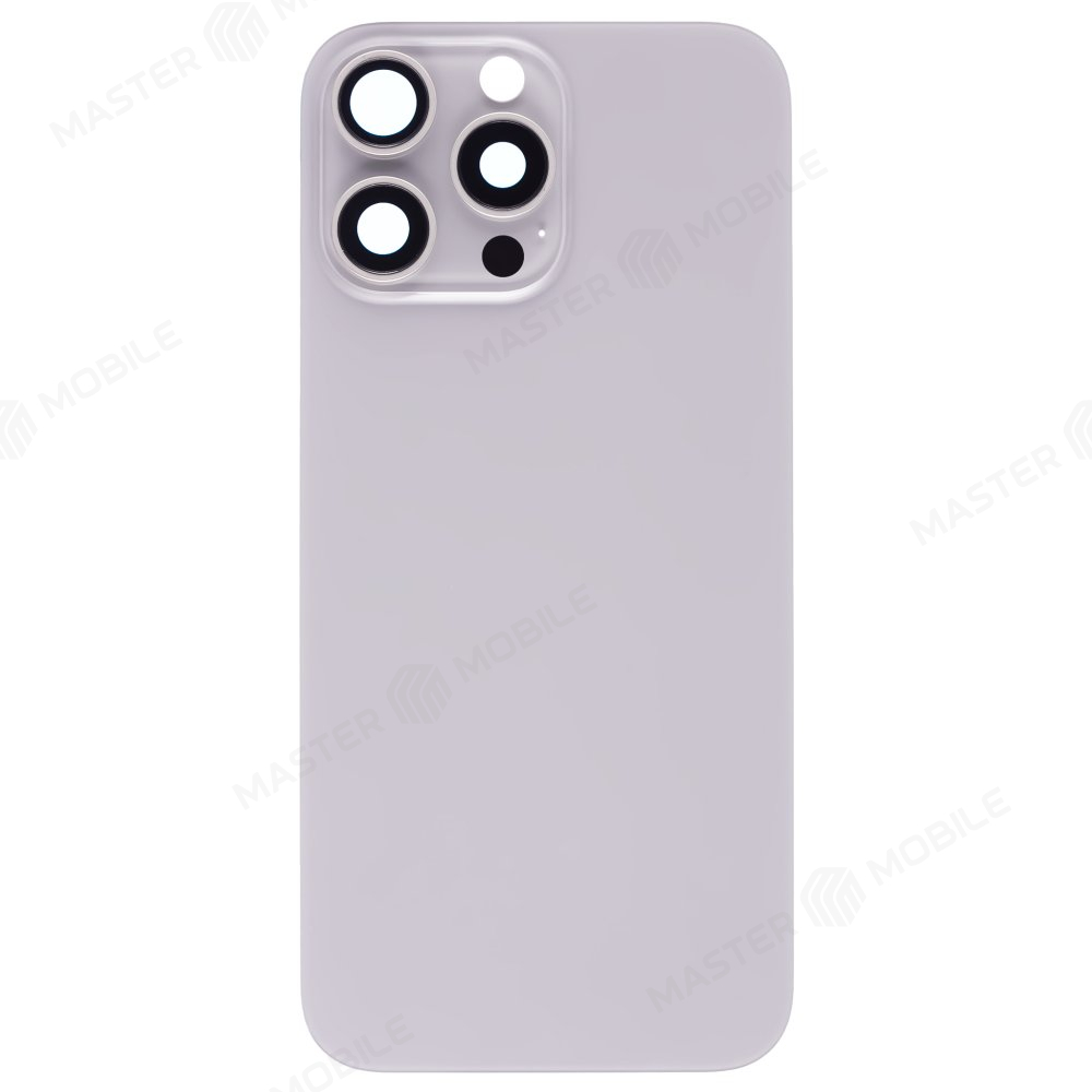 Задняя крышка для Apple iPhone 16 Pro Max (титановый) (в сборе со стеклом камеры) (Premium)