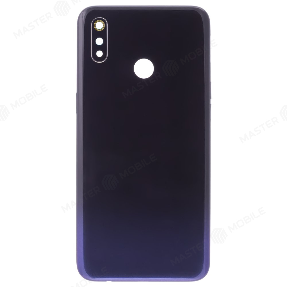 Задняя крышка для Realme 3 (RMX1821) (черно-синий) (в сборе со стеклом камеры)