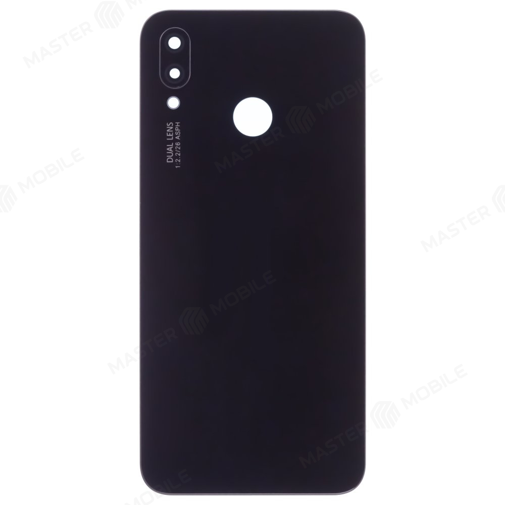 Задняя крышка для Huawei P20 Lite (ANE-LX1) / Nova 3E (ANE-AL00) (черный) (в сборе со стеклом камеры)