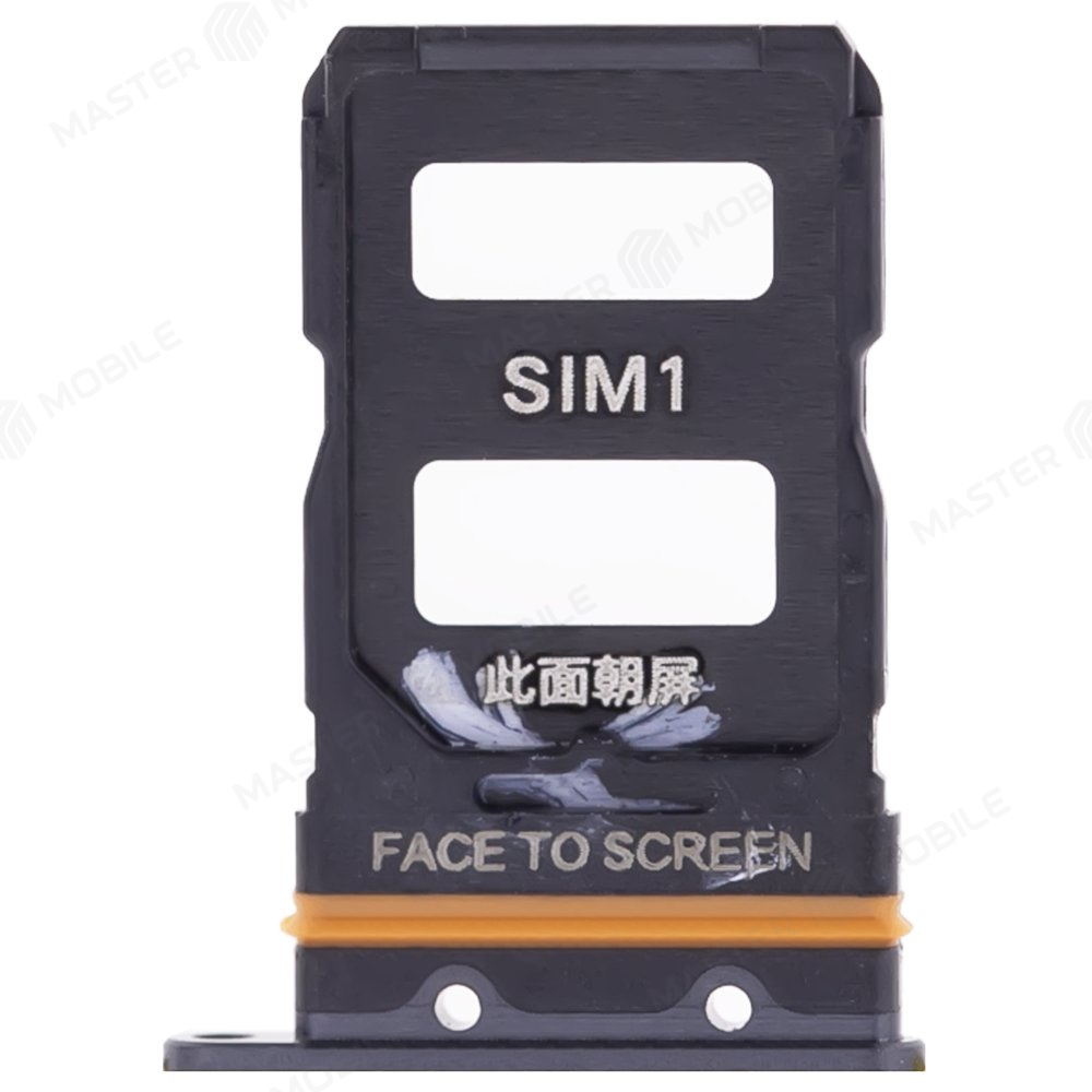 Держатель сим-карты для Xiaomi 12 (2201123G) / 12X (2112123AG) (черный)