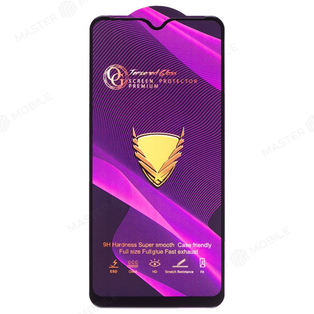 Защитное стекло OG Glass (3 в 1) для Samsung A105 Galaxy A10 / A107 Galaxy A10s / M105 Galaxy M10 / Samsung M205 Galaxy M20 (черный)