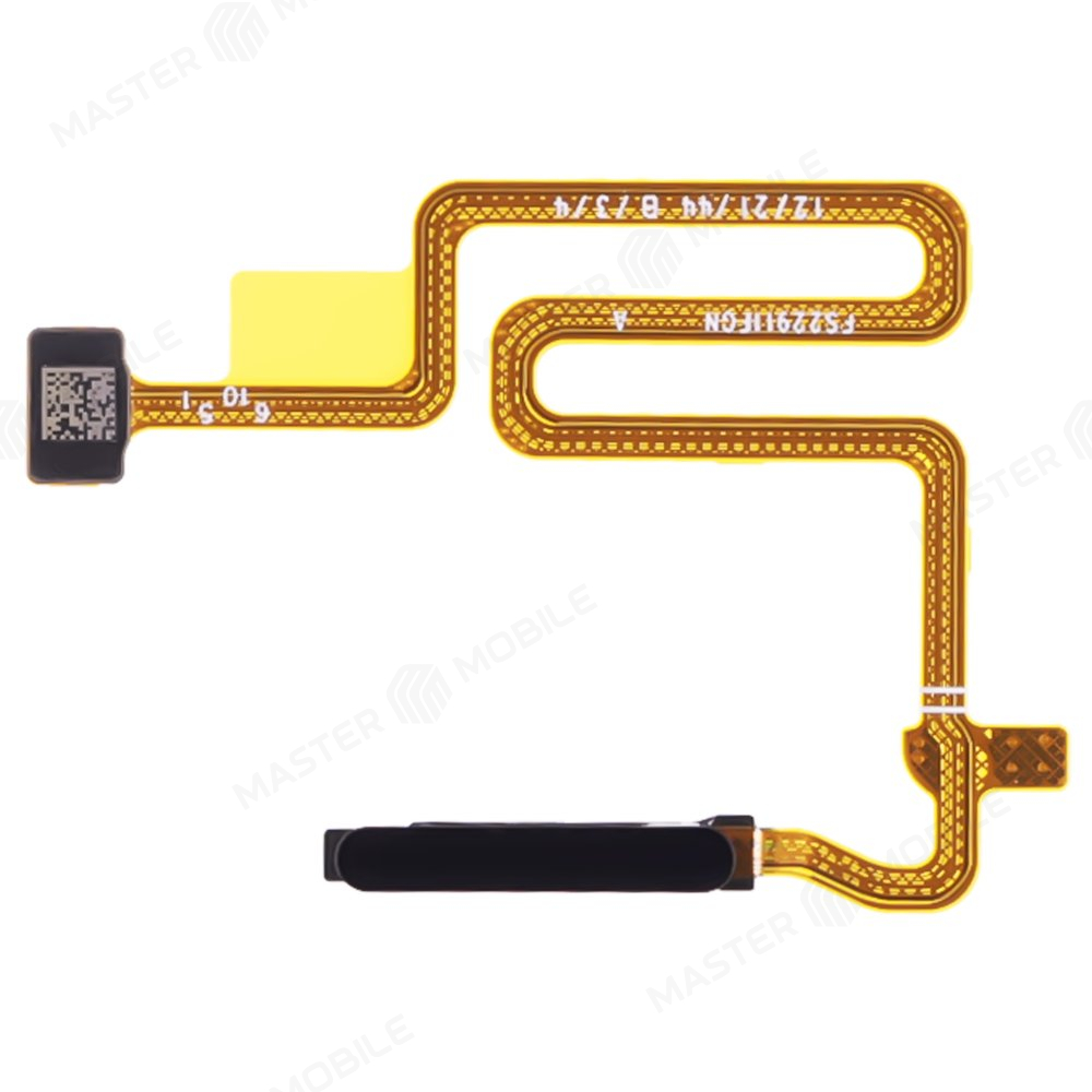 Шлейф для Realme 8 5G (RMX3241) с комп. + сканер отпечатка пальца (черный)