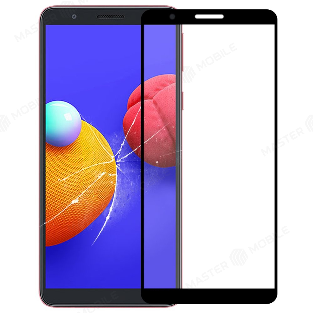 Стекло модуля для Samsung A013 Galaxy A01 Core + OCA (черный)