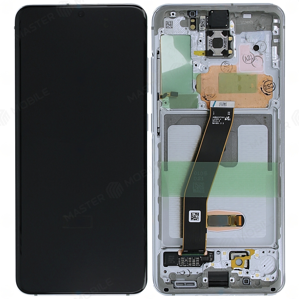 Дисплей для Samsung G980 Galaxy S20 + тачскрин (серебристый) (в рамке) (ORIG100)