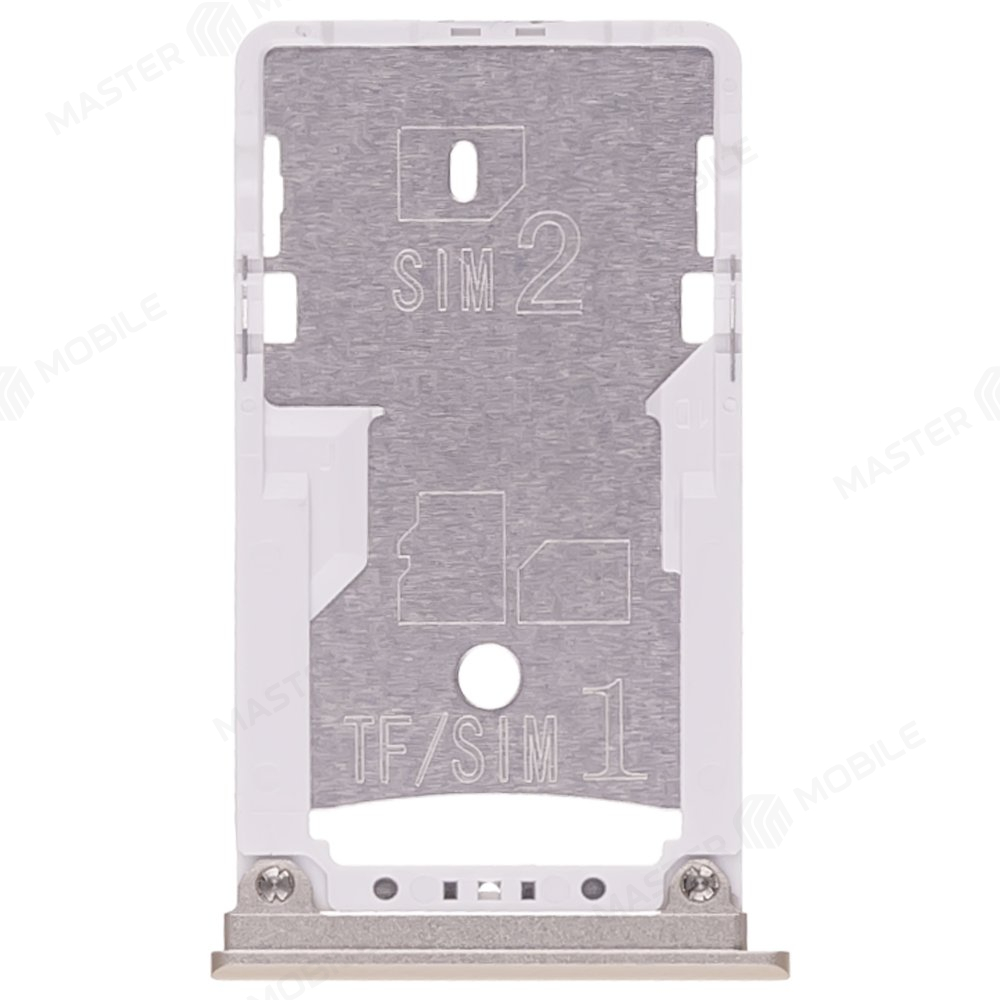 Держатель сим-карты + карты памяти (MicroSD) для Xiaomi Mi Max (2016001) (золотистый)