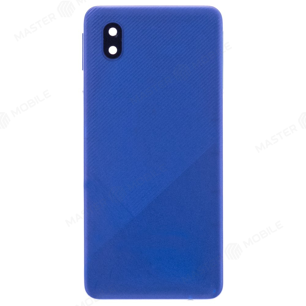 Задняя крышка для Samsung A013 Galaxy A01 Core (синий) (в сборе со стеклом камеры)