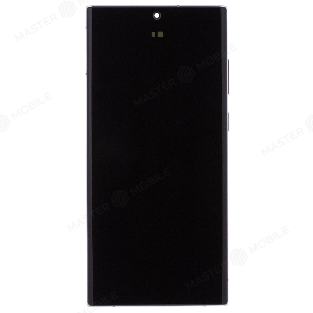 Дисплей для Samsung S908 Galaxy S22 Ultra + тачскрин (серебристый) (в рамке) (ORIG100)