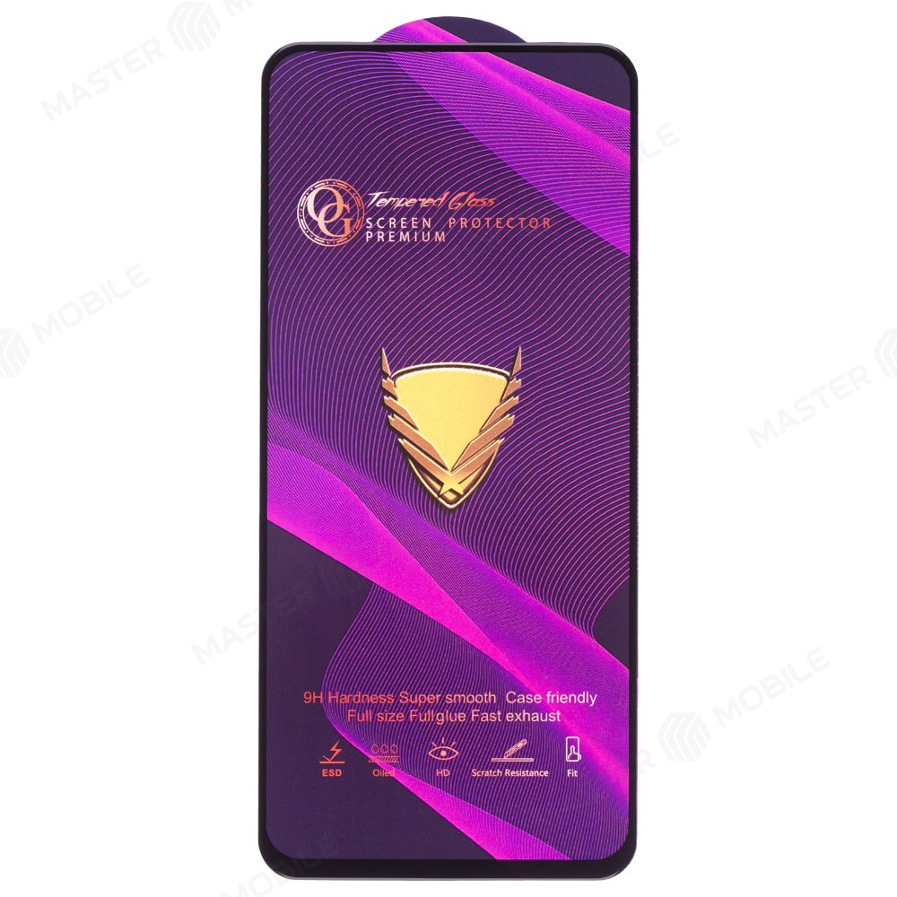Защитное стекло OG Glass (3 в 1) для Xiaomi Redmi Note 9S (M2003J6A1G) / Redmi Note 9 Pro (M2003J6B2G) / Poco X3 / Mi 10 Lite 5G и др. (черный)
