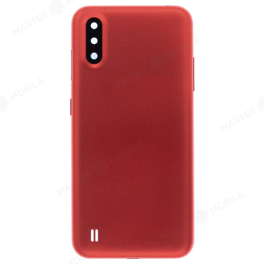 Задняя крышка для Samsung A015 Galaxy A01 (красный) (в сборе со стеклом камеры)