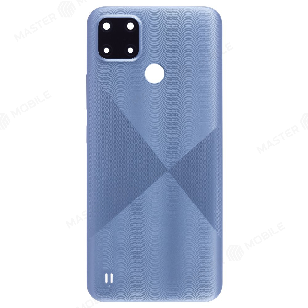 Задняя крышка для Realme C21Y (RMX3261/RMX3263) (голубой) (в сборе со стеклом камеры)