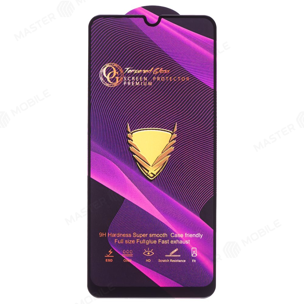 Защитное стекло OG Glass (3 в 1) для Samsung A205 Galaxy A20 / A305 Galaxy A30 / A505 Galaxy A50 / M215 Galaxy M21 / M305 Galaxy M30 и др. (черный)