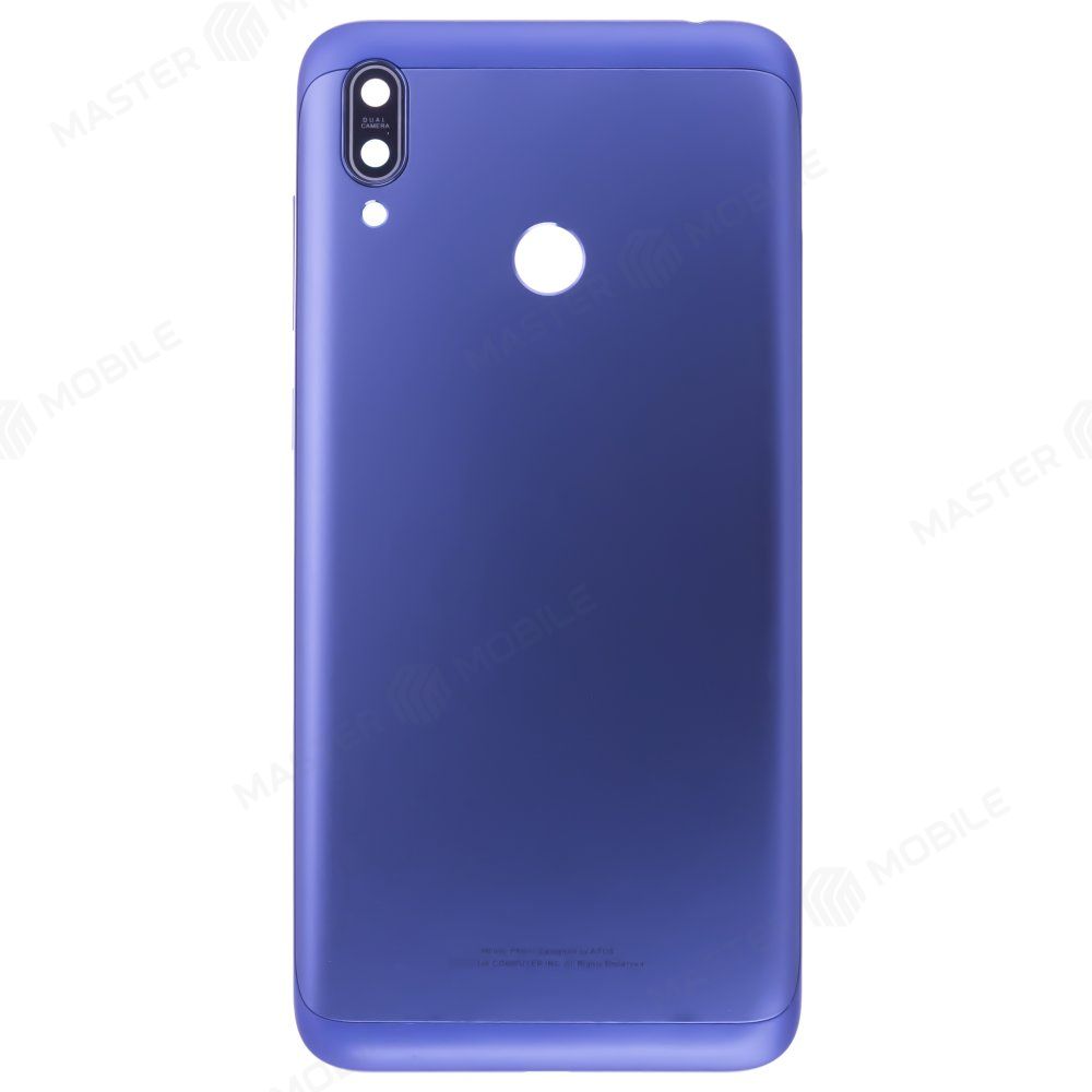 Задняя крышка для Asus ZenFone Max M2 (ZB633KL) (синий) (в сборе со стеклом камеры)