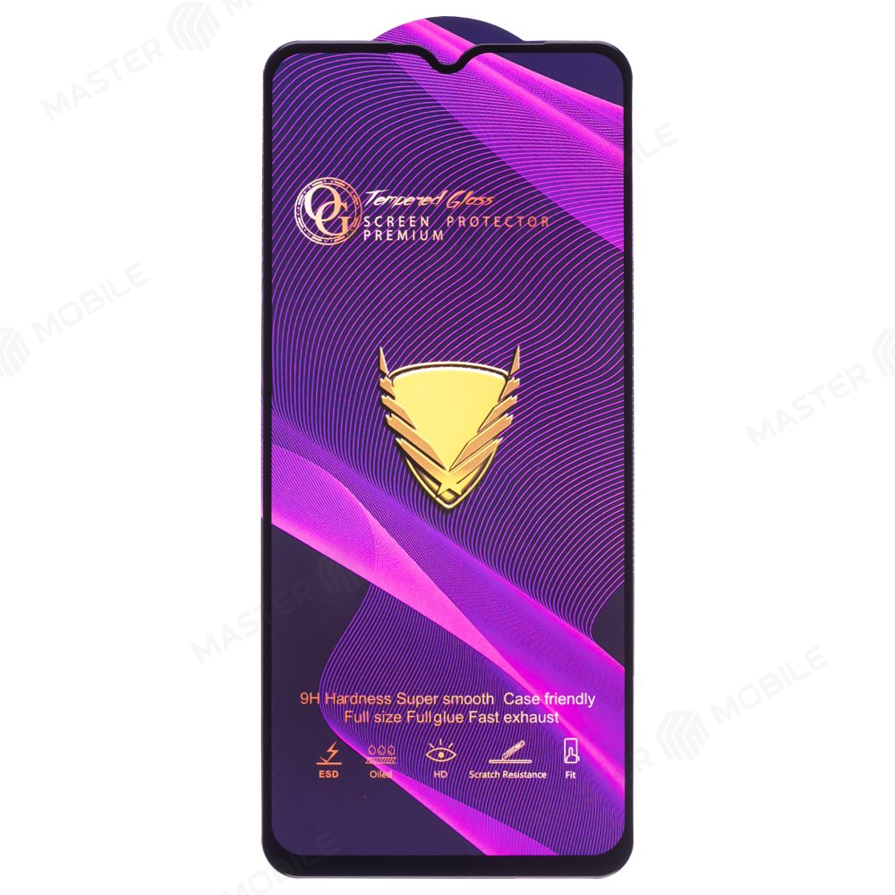 Защитное стекло OG Glass (3 в 1) для Realme C25 (RMX3191) / C25S (RMX3195) / C25Y (RMX3269) / OPPO A16 (CPH2269) (черный)