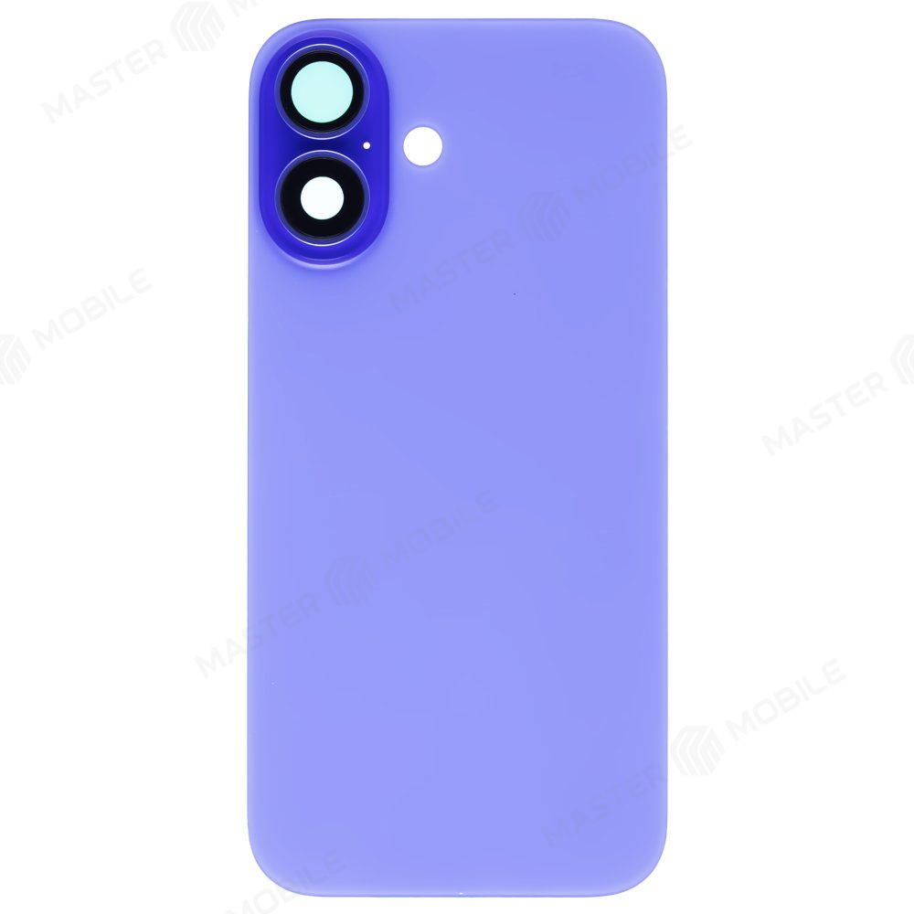 Задняя крышка для Apple iPhone 16 (синий) (в сборе со стеклом камеры) (Premium)