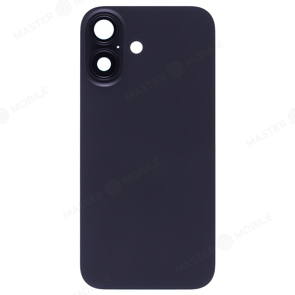 Задняя крышка для Apple iPhone 16 (черный) (в сборе со стеклом камеры) (Premium)