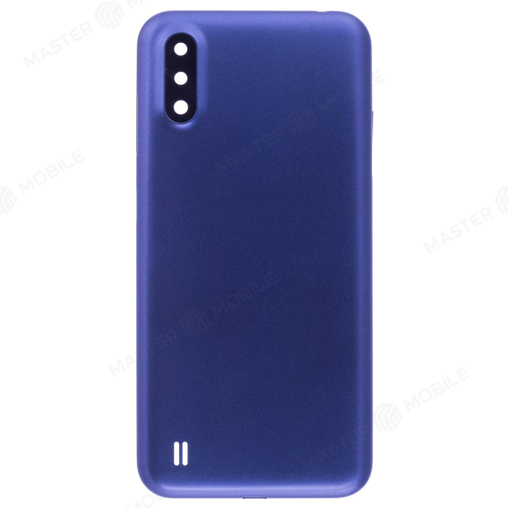 Задняя крышка для Samsung A015 Galaxy A01 (синий) (в сборе со стеклом камеры)